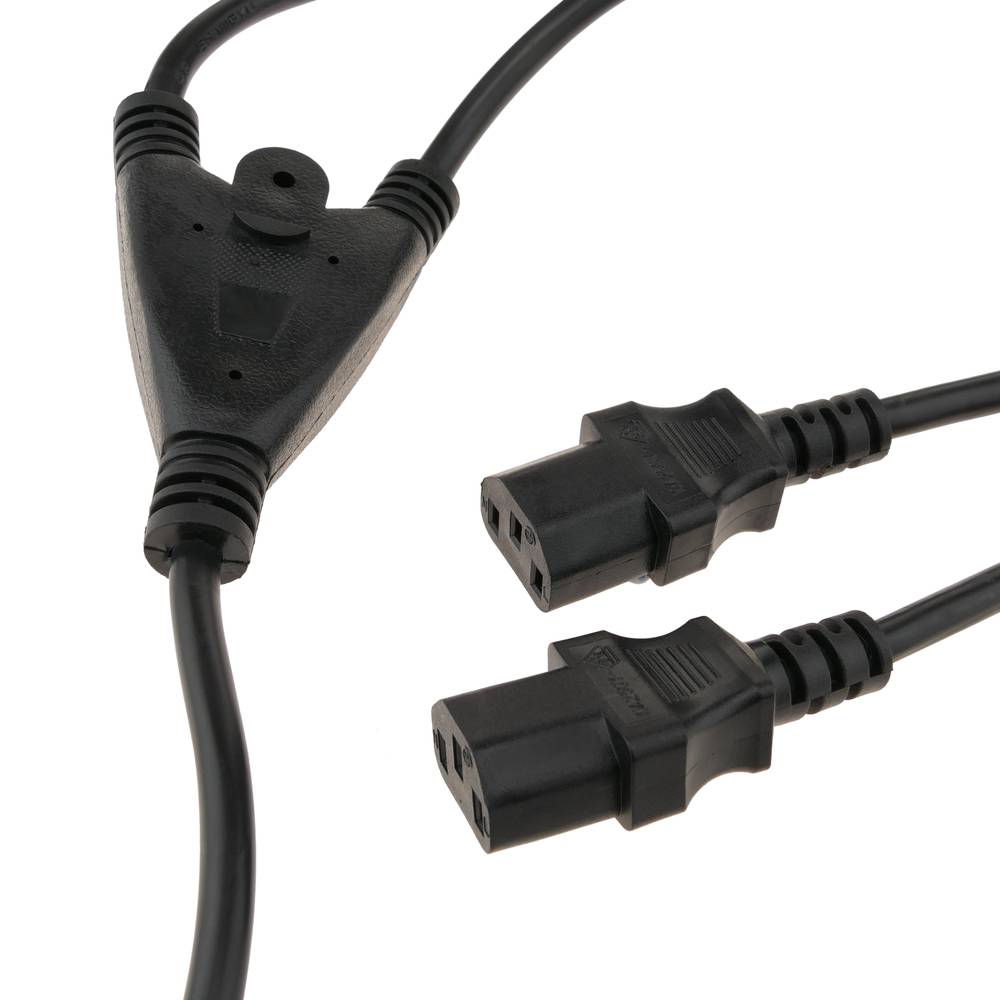 Kabel zasilający IEC-60320 1,8 m (SCHUKO-M / 2xC13)