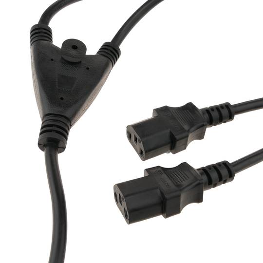 Kabel zasilający IEC-60320 1,8 m (SCHUKO-M / 2xC13)