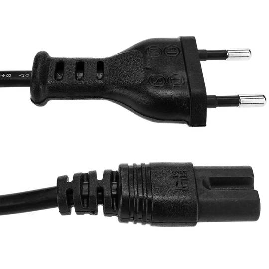 IEC-60320 0.2m voedingskabel (C7 / Bipolar-M)