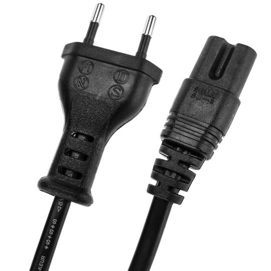 IEC-60320 0.2m voedingskabel (C7 / Bipolar-M)