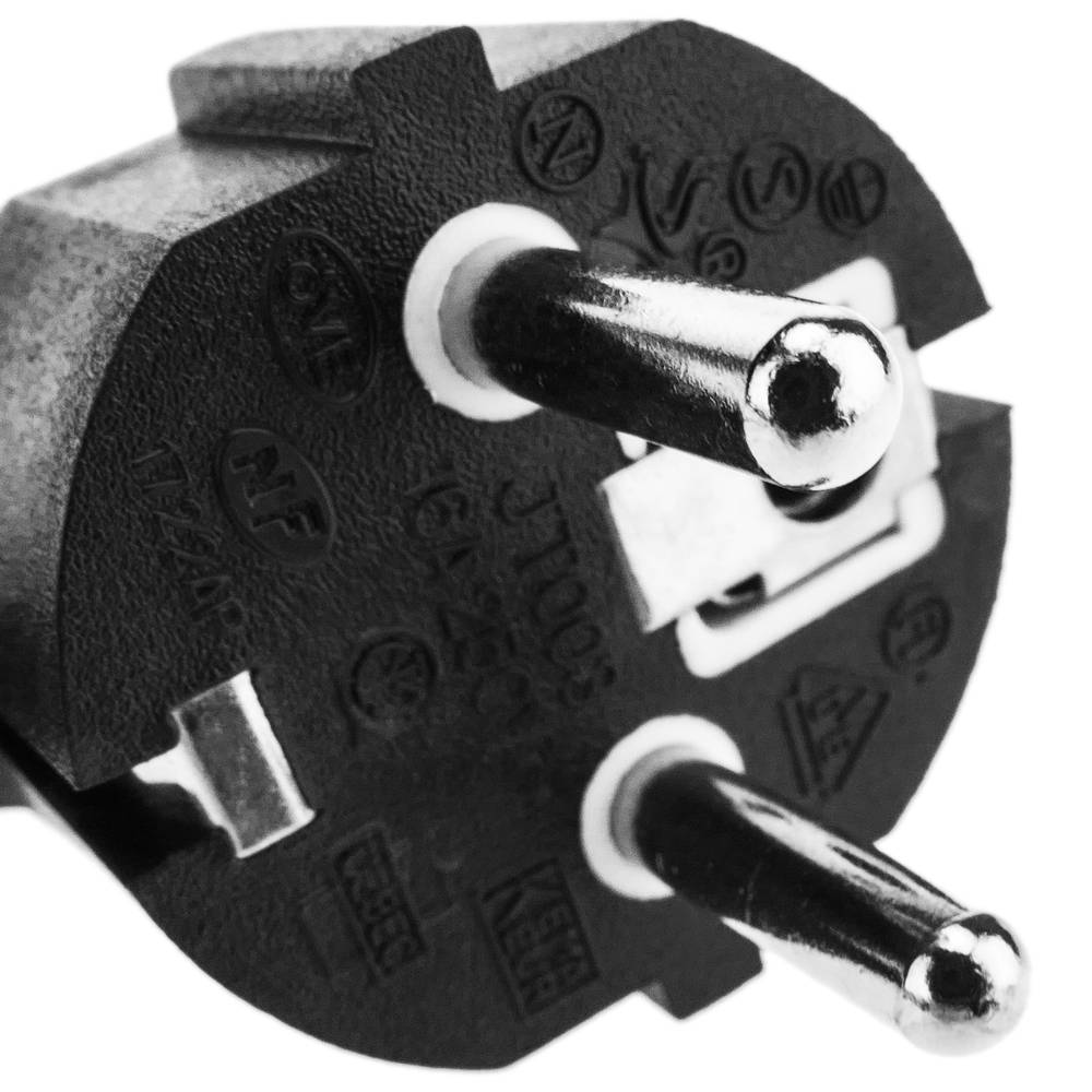 Cable de alimentación IEC-60320 20cm C5 a schuko macho