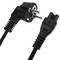 Cable de alimentación IEC-60320 20cm C5 a schuko macho