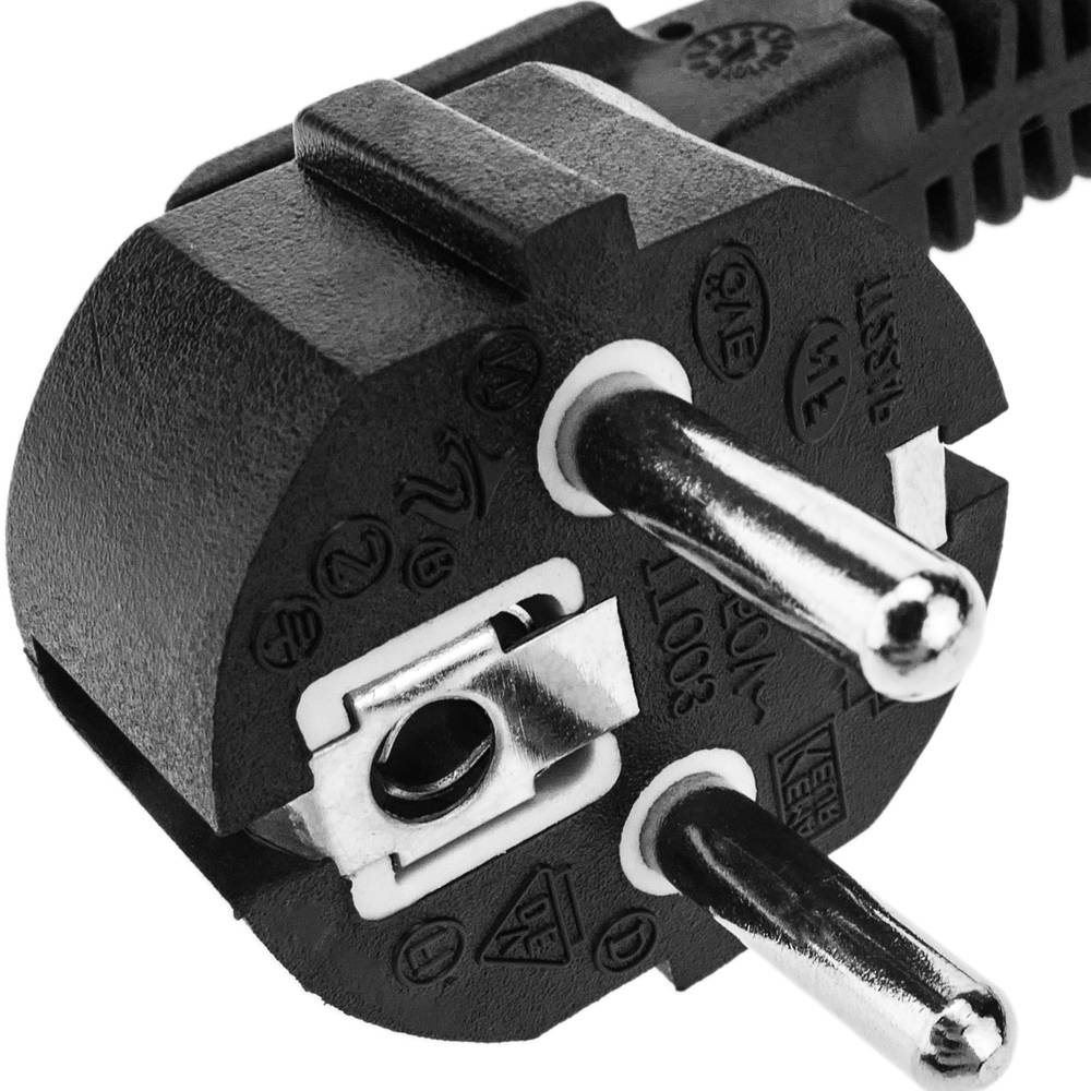 Cable de alimentación IEC-60320 20cm C5 a schuko macho