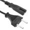 Kabel zasilający IEC-60320 3 metry. Wtyk żeński C7 na bipolarny męski