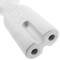 Câble d'alimentation électrique IEC-60320 C7 femelle vers mâle fiche bipolaire 1,5m blanc