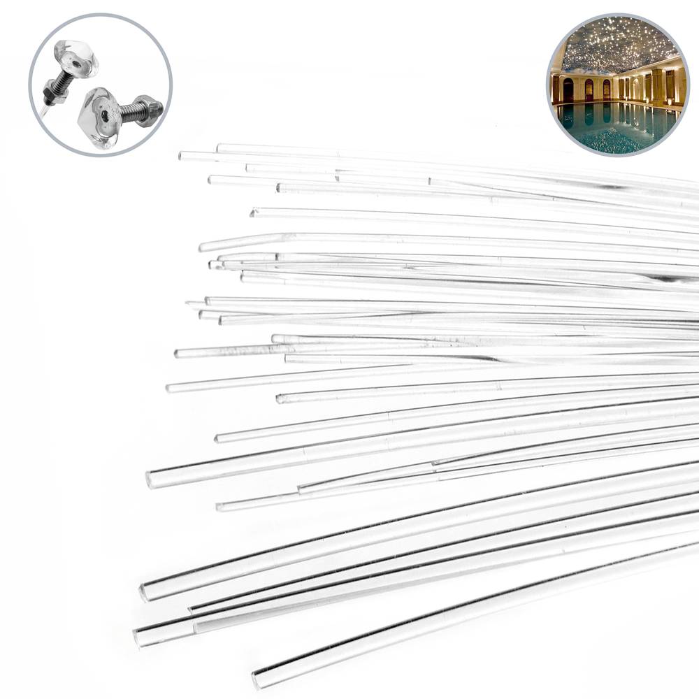 Kit d'il·luminació LED per fibra òptica de 1W Llum blanca 30 fibres 0.75mm i 5 fibres 1.5mm de 1.5m