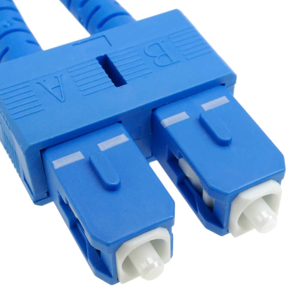 Cabo de Fibra Óptica SC/UPC para SC/UPC duplex monomodo 9/125 de 50 cm OS2