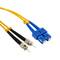 Câble à fibre optique duplex ST à SC monomode 9/125 de 1 m OS2