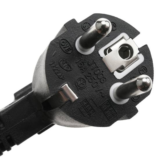 Cable de alimentación eléctrico H05VV-F 5m de enchufe schuko recto a bornes  3x1.50mm² - Cablematic