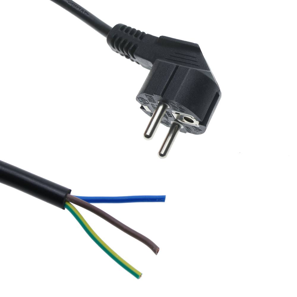 Power cable IEC60320 1.5m schuko to open ends 3x0.75mm²