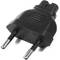 IEC-60320 C7-naar-bipolaire connectoradapter