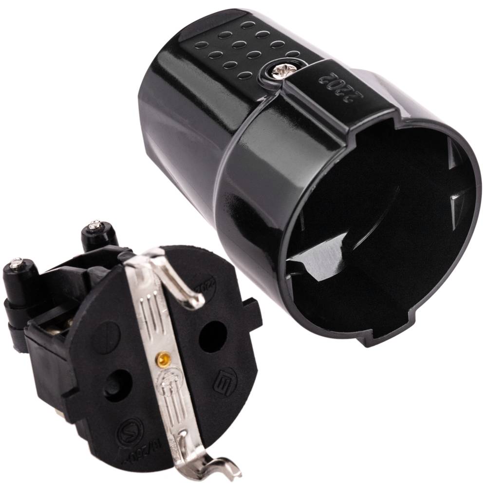 Base mobile Schuko 220VAC 16A avec connexion à la terre