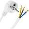 Kabel zasilający H05VV-F 1,8 m od wtyczki Schuko do zacisków 3x1,50 mm² biały