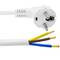 Kabel zasilający H05VV-F 3 metry od wtyczki Schuko do zacisków 3x1,50 mm² biały