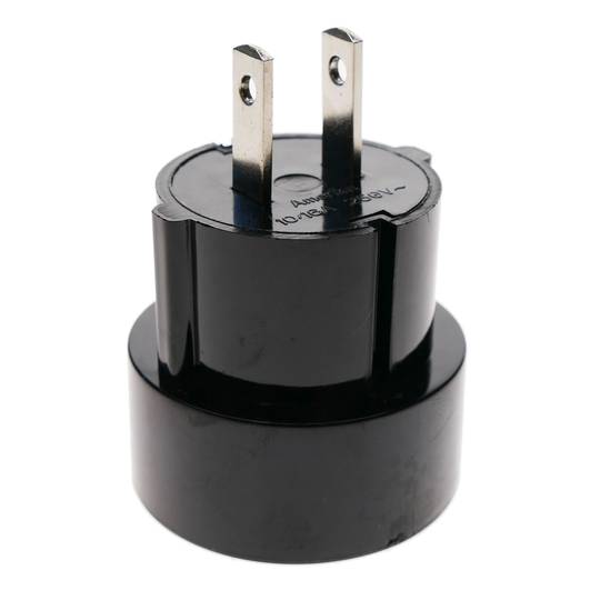 Adaptador d'endoll Europa bipolar femella a clavilla USA bipolar mascle plana de color negre