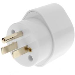 Adattatore Schuko per presa americana bianco con messa a terra