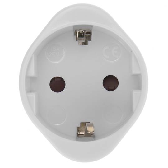 Schuko adapter to US flat plug white with ground