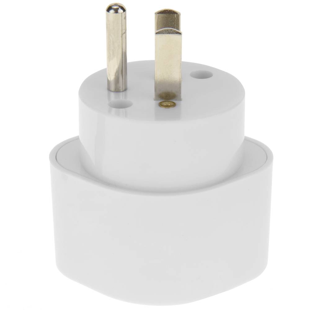 Adaptador Schuko para plugue plano dos EUA branco com terra
