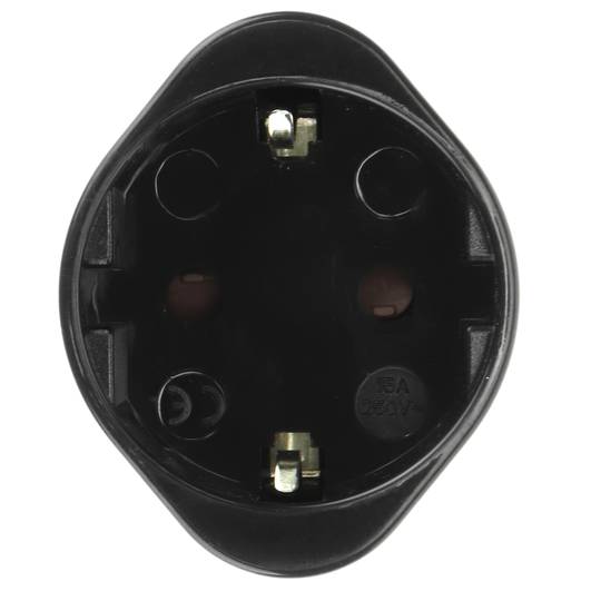 Adattatore Schuko per presa americana nero con messa a terra