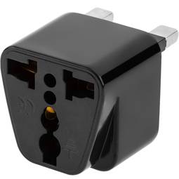 Adaptador enchufe universal a enchufe Reino Unido tipo clavija multienchufe hembra a clavija BS1363 macho negro