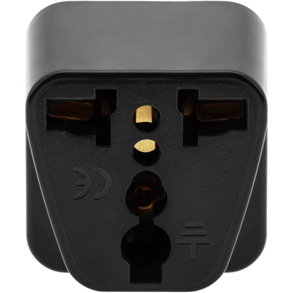 Adaptador enchufe universal a enchufe Reino Unido tipo clavija multienchufe hembra a clavija BS1363 macho negro