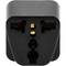 Adaptador enchufe universal a enchufe Reino Unido tipo clavija multienchufe hembra a clavija BS1363 macho negro