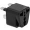 Adaptador enchufe universal a enchufe Reino Unido tipo clavija multienchufe hembra a clavija BS1363 macho negro