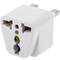 Adaptador de plugue universal para plugue do Reino Unido tipo plugue múltiplo fêmea para plugue macho BS1363 branco