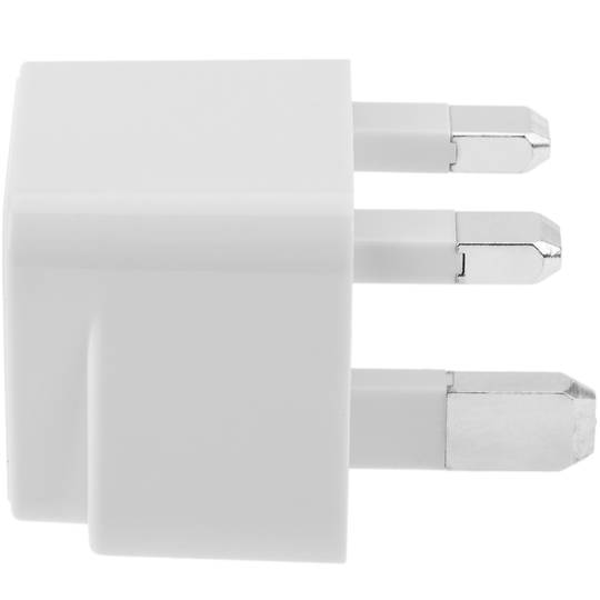 Adaptador de plugue universal para plugue do Reino Unido tipo plugue múltiplo fêmea para plugue macho BS1363 branco