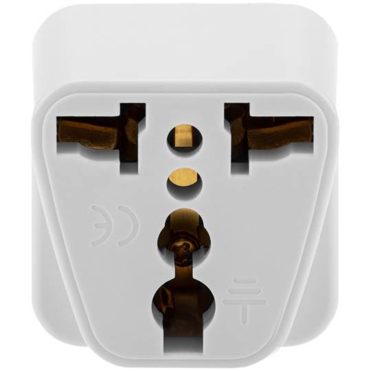 Adaptador de plugue universal para plugue do Reino Unido tipo plugue múltiplo fêmea para plugue macho BS1363 branco