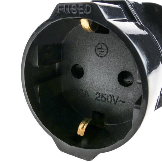 EU auf UK Adapter stecker mit 2 pin rundstecker um BS1363 stecker schwarz