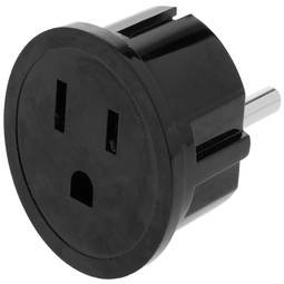 Adaptador tomada USA a Europa tipo ficha NEMA5-15R fêmea para ficha schuko macho