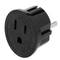 USA to EU Adapter plug with NEMA5-15R female plug to 2 pin male round plug