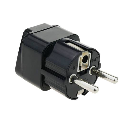Adaptador endoll universal a norma Europea Clavilla multienchufe femella a Schuko mascle F CEE 7/4