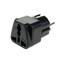 Adaptador endoll universal a norma Europea Clavilla multienchufe femella a Schuko mascle F CEE 7/4