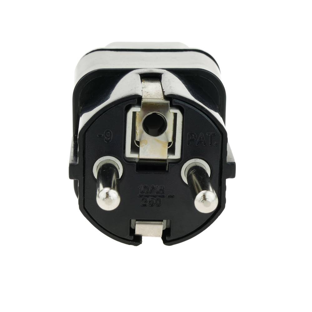 Adaptador endoll universal a norma Europea Clavilla multienchufe femella a Schuko mascle F CEE 7/4