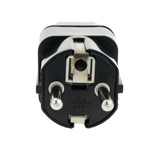 Adaptador endoll universal a norma Europea Clavilla multienchufe femella a Schuko mascle F CEE 7/4