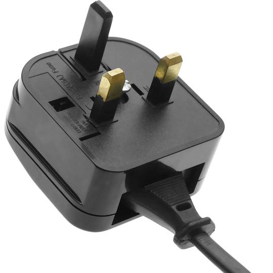 EU auf UK Adapter stecker mit 2 pin rundstecker C um BS1363 stecker fest -  Cablematic