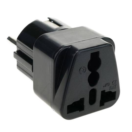 Uniwersalny adapter wtyczki do standardu UE Wtyk żeński z wieloma wtyczkami do męskiego gniazda Schuko F CEE 7/4 2-pak