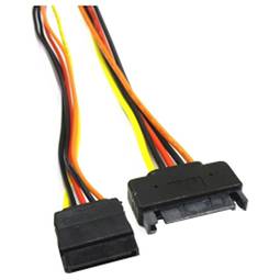 SATA Cabo de alimentação de 15 pinos macho/fêmea de 50 cm