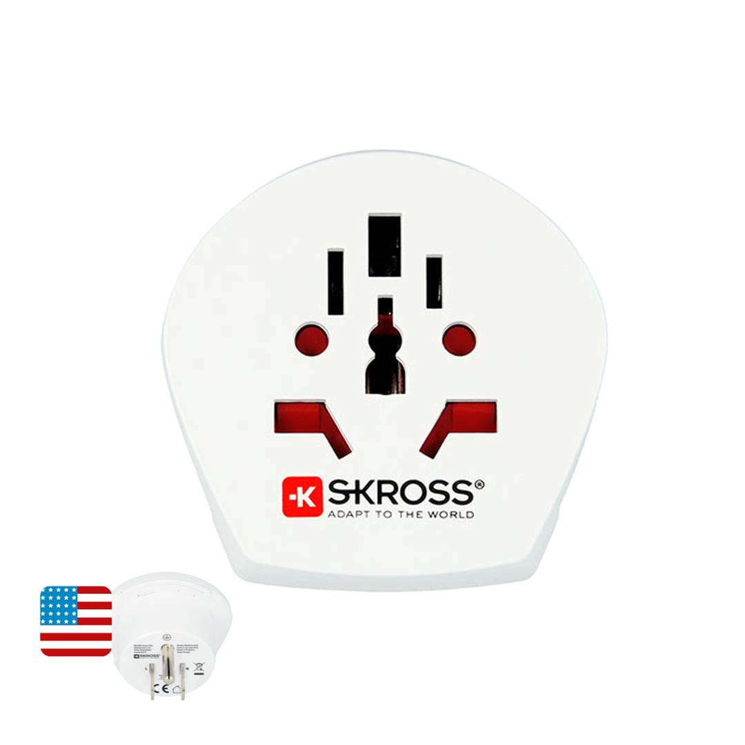 Adaptador de plugue do mundo para os EUA Skross 1500221-E