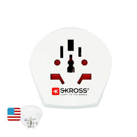 Adaptador de plugue do mundo para os EUA Skross 1500221-E