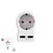 Adaptador de tomada europeu para EUA com duas portas USB Skross 1500281