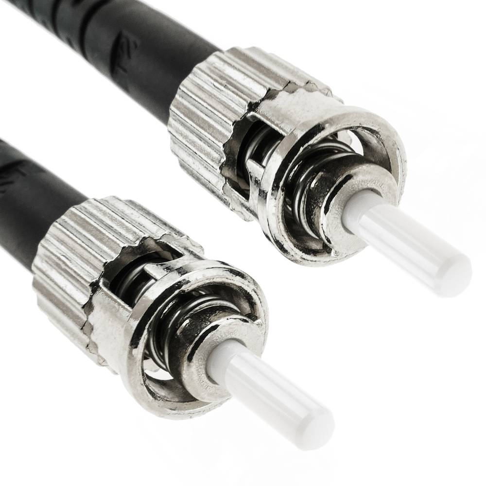 Glasvezelkabel ST / PC naar ST / PC single mode duplex 9/125 van 100m OS2