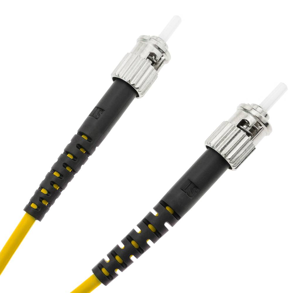 Glasvezelkabel ST / PC naar ST / PC single mode duplex 9/125 van 100m OS2