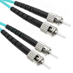 Cable de fibra óptica ST/PC a ST/PC multimodo duplex 50/125 de 75m OM3