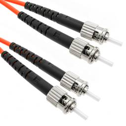 Kabel światłowodowy wielomodowy dupleks ST / PC do ST / PC 50/125 o długości 100 m OM2