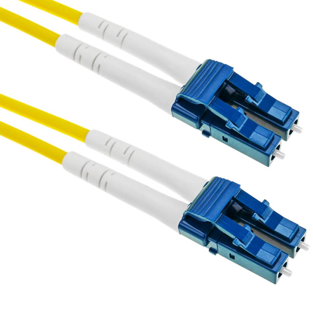Câble à fibre optique LC/UPC à LC/UPC OM3 Multimode Duplex 50/125um LSZH Couleur Blanc 35M Elfcam® Jarretière Optique