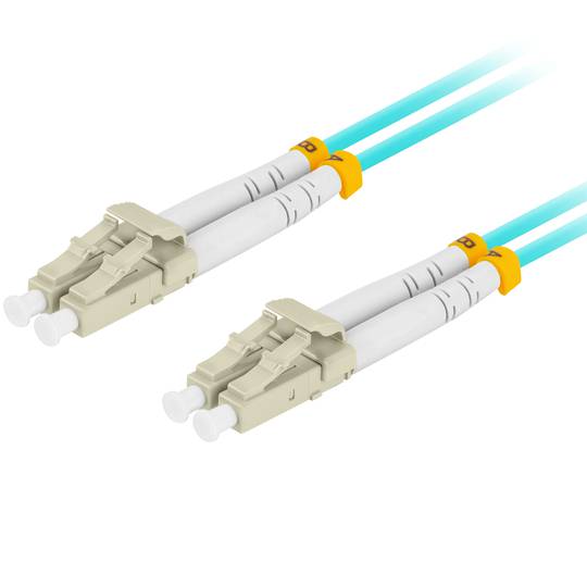 Lanberg Cable de fibra óptica LC/UPC-LC/UPC multimodo duplex LSZH OM3 50/125 azul 3m