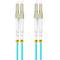 Lanberg Cable de fibra óptica LC/UPC-LC/UPC multimodo duplex LSZH OM3 50/125 azul 3m